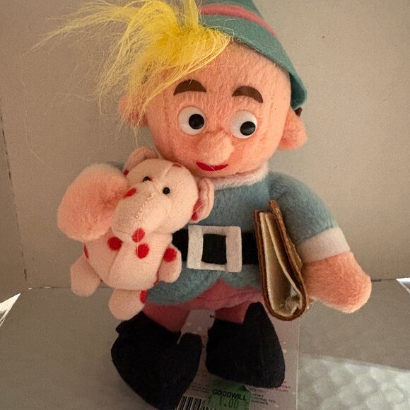 HERBIE THE DENTIST Plush Rudolph Misfit Toys Pink Spotted Elephant NWT Vtg 1999 - Picture 1 of 5